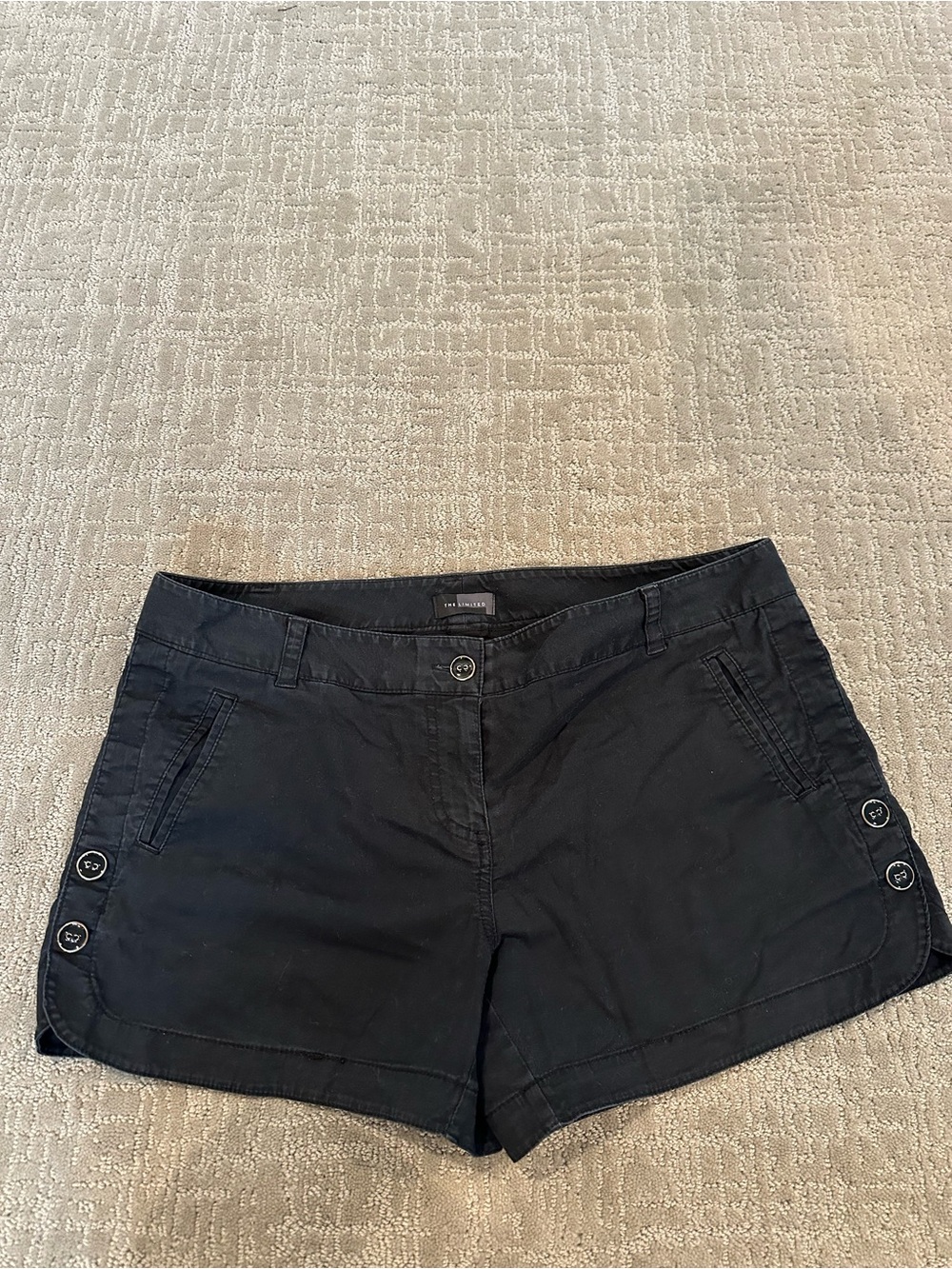 The Limited Black Women's Button-Detail Bermuda Shorts